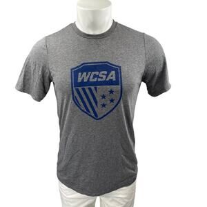 District Men's Gray WCSA Logo Short Sleeve Crew Neck T Shirt Tee Top Size XL